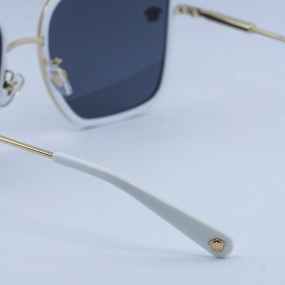🕶️ New Versace VE2247D 147187 Sunglasses - White Gold Frame - Picture 7 of 11